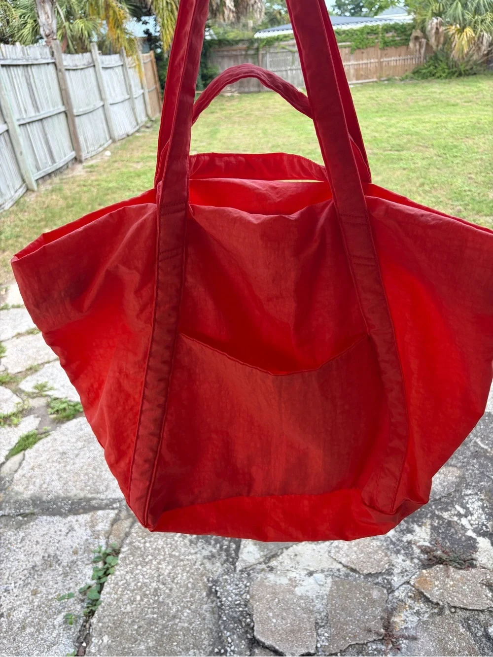 Baggu Poppy Cloud Large Travel Coral Tote Bag
